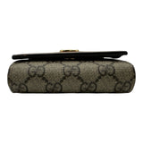 グッチ GUCCI ダブルG バイカラーミディアムウォレット 598587 ピンクベージュ GGスプリーム/レザー レディース 二つ折り財布