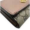 グッチ GUCCI ダブルG バイカラーミディアムウォレット 598587 ピンクベージュ GGスプリーム/レザー レディース 二つ折り財布