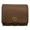 グッチ GUCCI ダブルG バイカラーミディアムウォレット 598587 ピンクベージュ GGスプリーム/レザー レディース 二つ折り財布