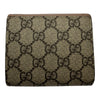グッチ GUCCI ダブルG バイカラーミディアムウォレット 598587 ピンクベージュ GGスプリーム/レザー レディース 二つ折り財布