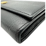 グッチ GUCCI ダブルG コンチネンタルウォレット 456116 ブラック レザー レディース 長財布