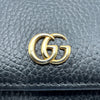 グッチ GUCCI ダブルG コンチネンタルウォレット 456116 ブラック レザー レディース 長財布