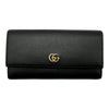 グッチ GUCCI ダブルG コンチネンタルウォレット 456116 ブラック レザー レディース 長財布