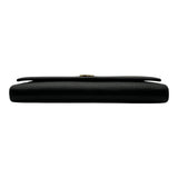 グッチ GUCCI ダブルG コンチネンタルウォレット 456116 ブラック レザー レディース 長財布