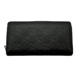 グッチ GUCCI インプリント ロングジップウォレット 835003 ブラック GGエンボスレザー レディース 長財布