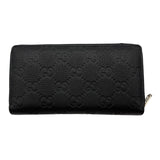 グッチ GUCCI インプリント ロングジップウォレット 835003 ブラック GGエンボスレザー レディース 長財布
