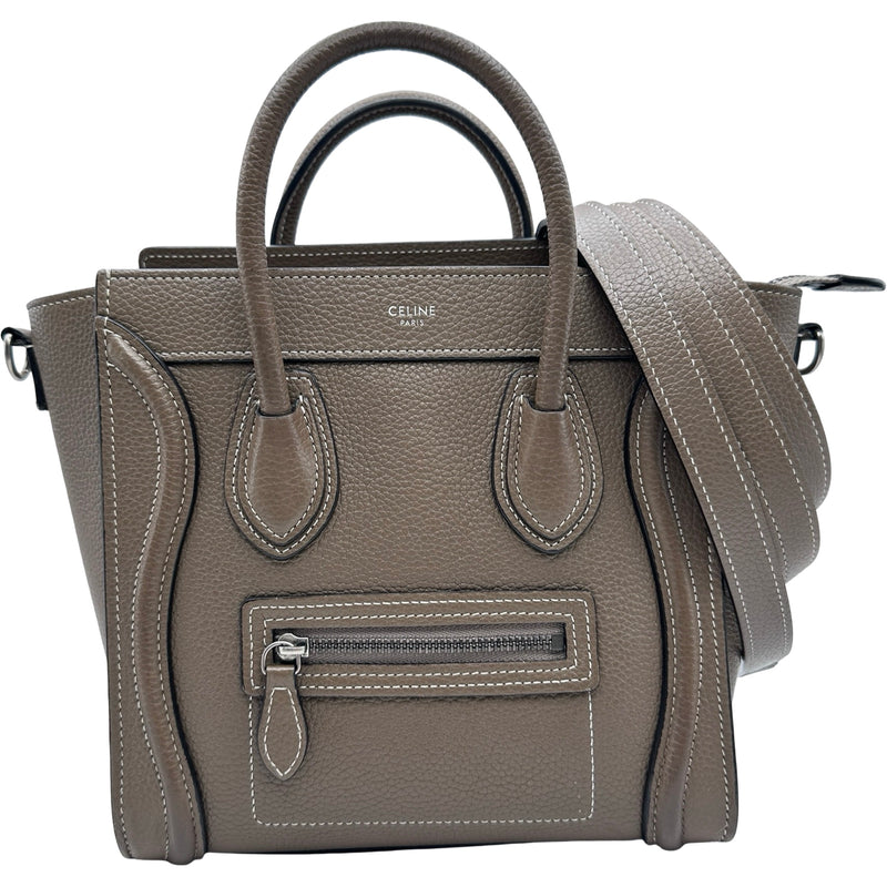 セリーヌ CELINE ラゲージナノショッパー 189243 スリ シルバー金具