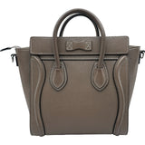 セリーヌ CELINE ラゲージナノショッパー 189243 スリ シルバー金具 ドラムドカーフスキン レディース ハンドバッグ