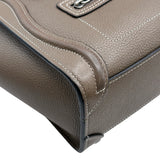 セリーヌ CELINE ラゲージナノショッパー 189243 スリ シルバー金具 ドラムドカーフスキン レディース ハンドバッグ