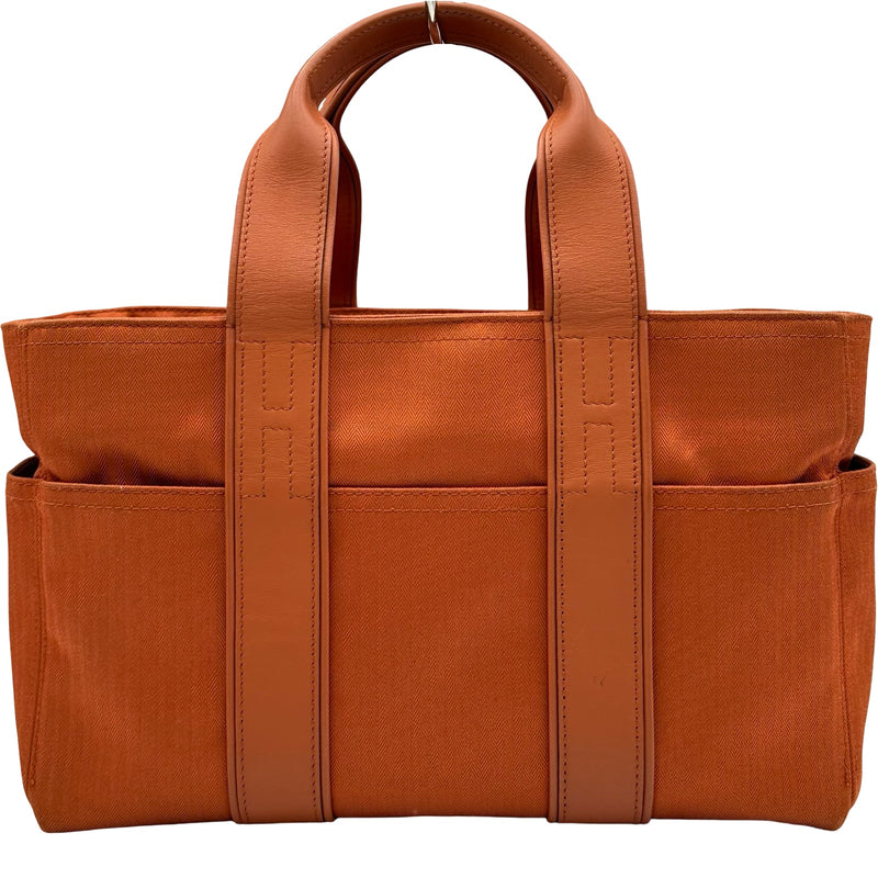 エルメス HERMES アカプルコPM オレンジ シルバー金具 キャンバス