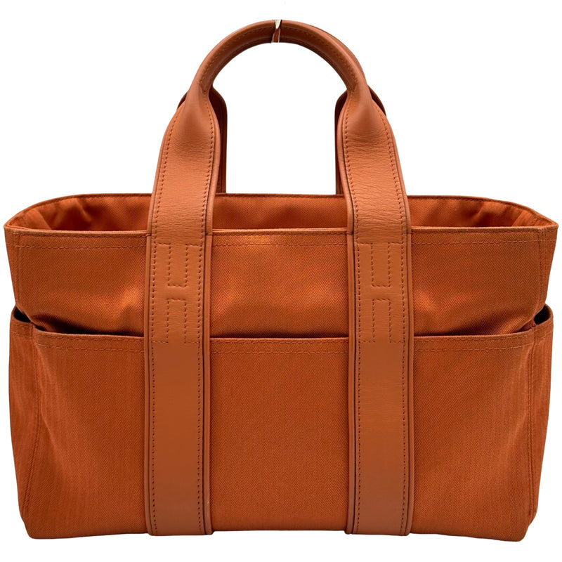 エルメス HERMES アカプルコPM オレンジ シルバー金具 キャンバス