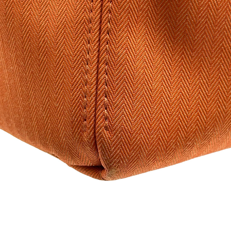 HERMES アカプルコ PM トート ハンドバッグオレンジ エルメス HERMES アカプルコPM オレンジ シルバー金具 キャンバス