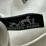 エルメス HERMES ヴァルパラインMM □K刻印 ホワイト シルバー金具 トワル・レザー レディース トートバッグ