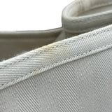 エルメス HERMES ヴァルパラインMM □K刻印 ホワイト シルバー金具 トワル・レザー レディース トートバッグ