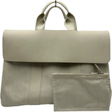 エルメス HERMES ヴァルパラインMM □K刻印 ホワイト シルバー金具 トワル・レザー レディース トートバッグ