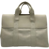 エルメス HERMES ヴァルパラインMM □K刻印 ホワイト シルバー金具 トワル・レザー レディース トートバッグ