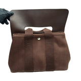 エルメス HERMES ヴァルパラインPM □L刻印 ブラウン/シルバー金具 トワル レディース ハンドバッグ