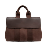 エルメス HERMES ヴァルパラインPM □L刻印 ブラウン/シルバー金具 トワル レディース ハンドバッグ