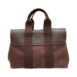 エルメス HERMES ヴァルパラインPM □L刻印 ブラウン/シルバー金具 トワル レディース ハンドバッグ