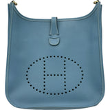 エルメス HERMES エヴリン2PM □I刻印 ブルージーン/ゴールド金具 エプソン レディース ショルダーバッグ