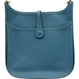 エルメス HERMES エヴリン2PM □I刻印 ブルージーン/ゴールド金具 エプソン レディース ショルダーバッグ