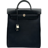 エルメス HERMES エールバッグアドPM ▢G刻印 ブラック シルバー金具 トワル/ハンター レディース リュック・デイパック