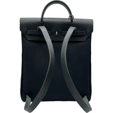 エルメス HERMES エールバッグアドPM ▢G刻印 ブラック シルバー金具 トワル/ハンター レディース リュック・デイパック