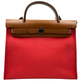 エルメス HERMES エールバッグジップPM C刻印 ピンク シルバー金具 トワル レディース ショルダーバッグ