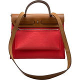 エルメス HERMES エールバッグジップPM C刻印 ピンク シルバー金具 トワル レディース ショルダーバッグ