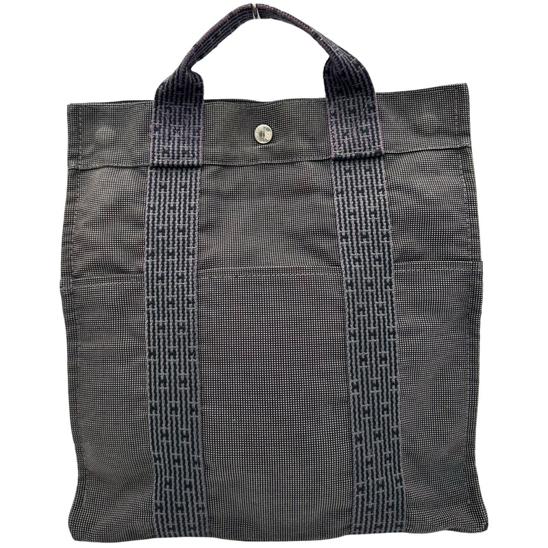 エルメス HERMES エールラインアドMM グレー シルバー金具 キャンバス