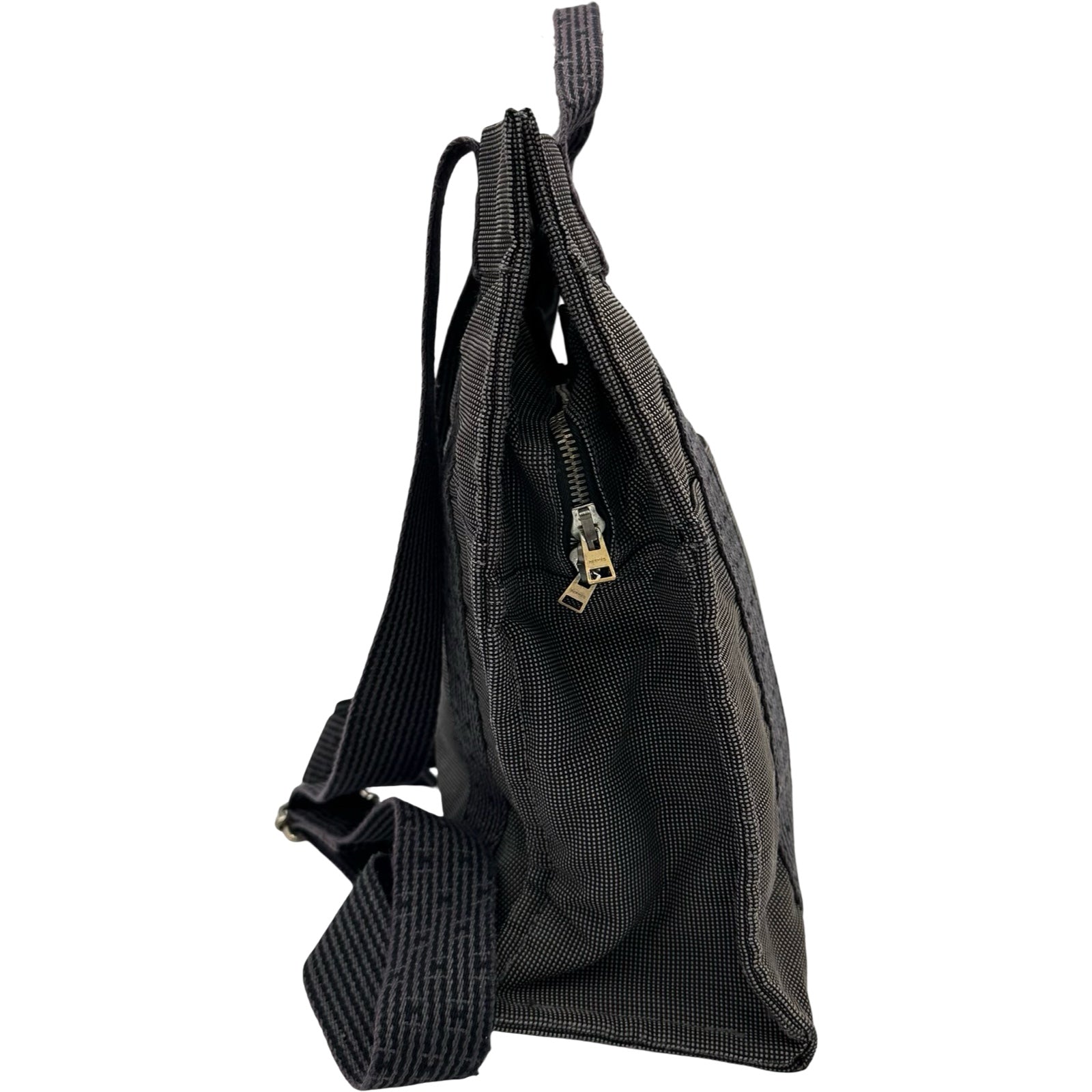 ●X2837 エルメス エールライン アドMM リュック デイパック エルメス HERMES エールラインアドMM グレー シルバー金具 キャンバス