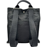 エルメス HERMES エールラインアドMM グレー シルバー金具 キャンバス ユニセックス リュック・デイパック