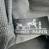 エルメス HERMES エールラインアドMM グレー シルバー金具 キャンバス ユニセックス リュック・デイパック