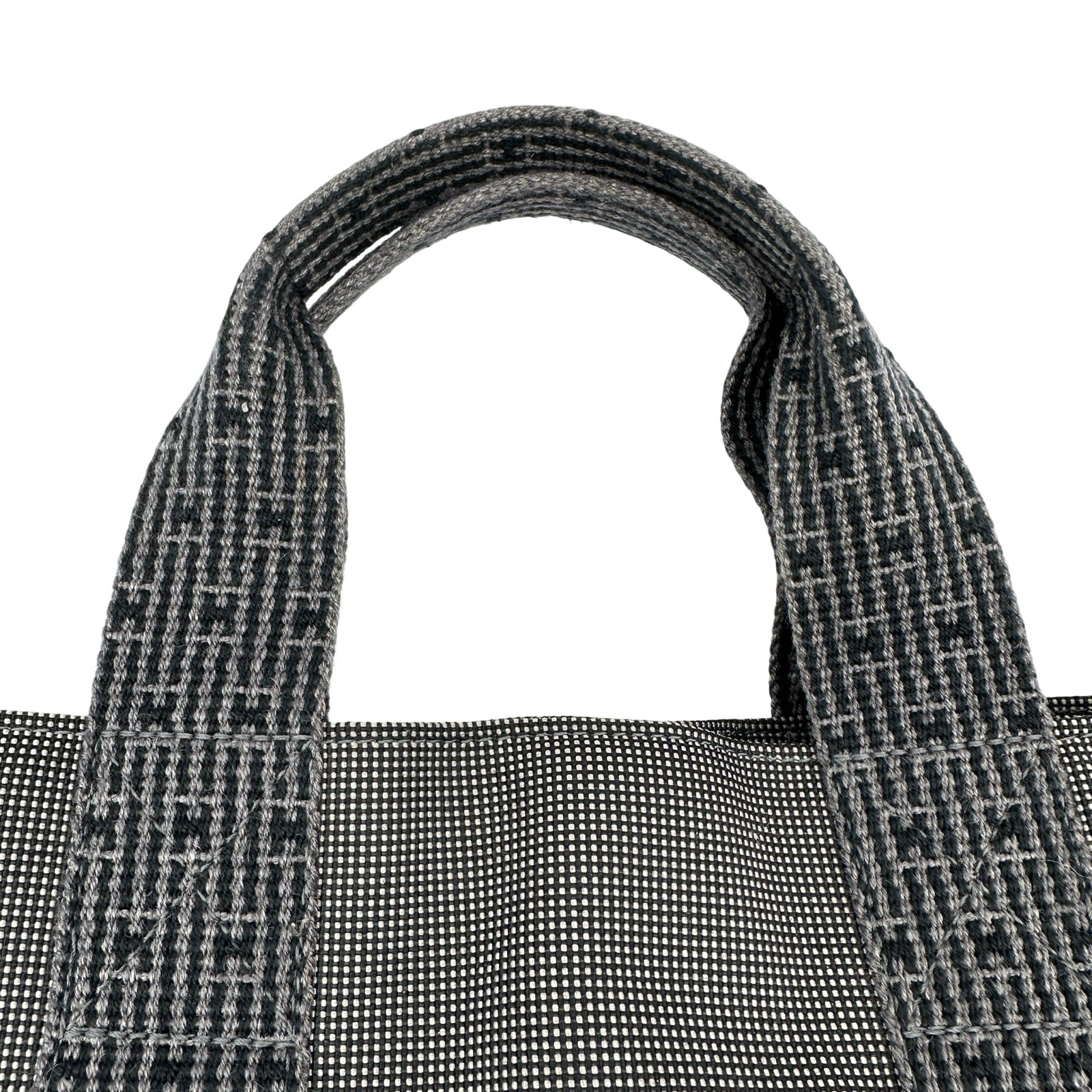 エルメス HERMES エールラインカバス グレー シルバー金具 キャンバス