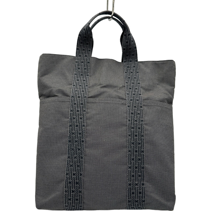 ≪極極美品≫エルメス エールライン PM グレー キャンバス トートバッグ エルメス HERMES エールラインカバス グレー シルバー金具 キャンバス