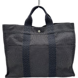 エルメス HERMES エールライントートMM グレー シルバー金具 トワル メンズ トートバッグ