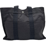 エルメス HERMES エールライントートMM グレー シルバー金具 トワル メンズ トートバッグ
