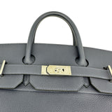エルメス HERMES オータクロア40 U刻印 ブルーニュイ　シルバー金具 トゴ ユニセックス ハンドバッグ