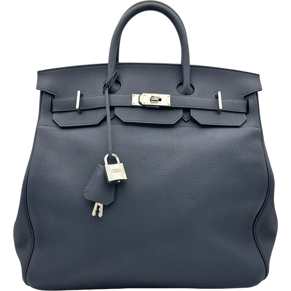 エルメス HERMES オータクロア40 U刻印 ブルーニュイ シルバー金具