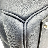 エルメス HERMES オータクロア40 U刻印 ブルーニュイ　シルバー金具 トゴ ユニセックス ハンドバッグ