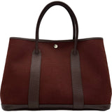 エルメス HERMES ガーデンパーティPM □I刻印 ブラウン シルバー金具 トワル レディース トートバッグ
