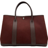 エルメス HERMES ガーデンパーティPM □I刻印 ブラウン シルバー金具 トワル レディース トートバッグ