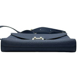 エルメス HERMES サックアデペッシュ21 U刻印 ブルーサフィール シルバー金具 トゴ レディース ショルダーバッグ
