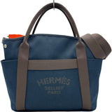エルメス HERMES サックドパンサージュ B刻印 ネイビー シルバー金具 トワル ユニセックス トートバッグ