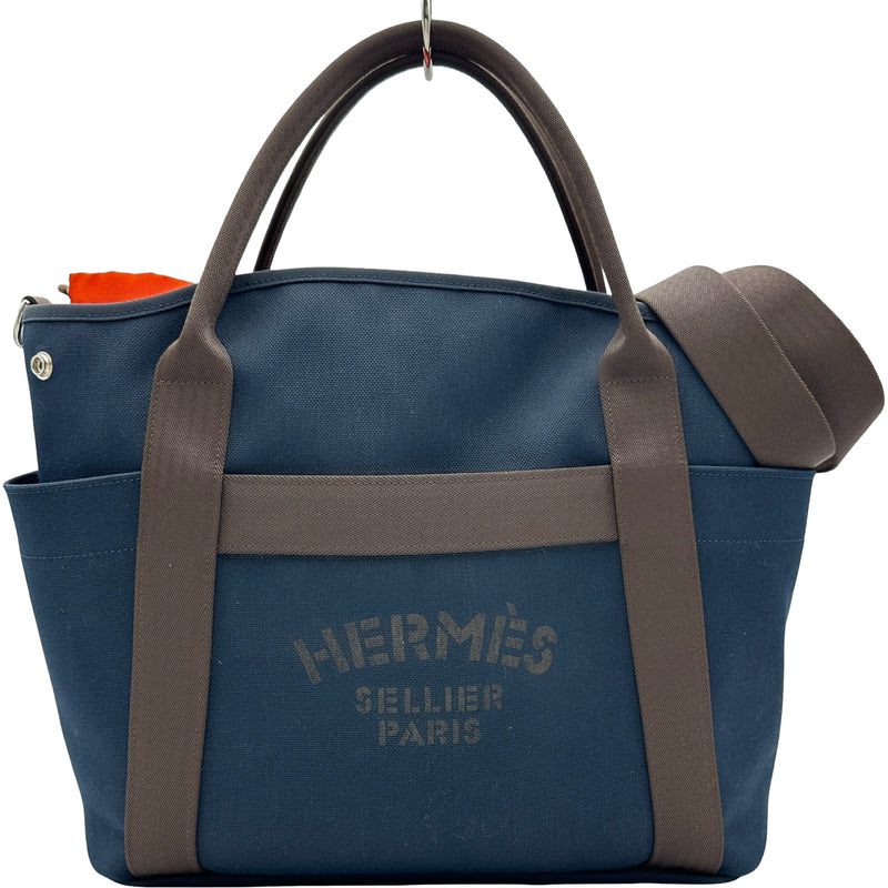 エルメス HERMES サックドパンサージュ B刻印 ネイビー シルバー金具