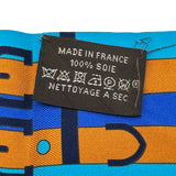 エルメス HERMES ツイリー ROCABAR ブルー/ネイビー/オレンジ シルク レディース スカーフ