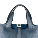 エルメス HERMES ピコタンロック PM B刻印 ブルードプリュス シルバー金具 トリヨン レディース ハンドバッグ