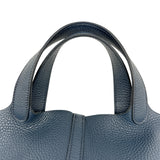 エルメス HERMES ピコタンロック PM B刻印 ブルードプリュス シルバー金具 トリヨン レディース ハンドバッグ