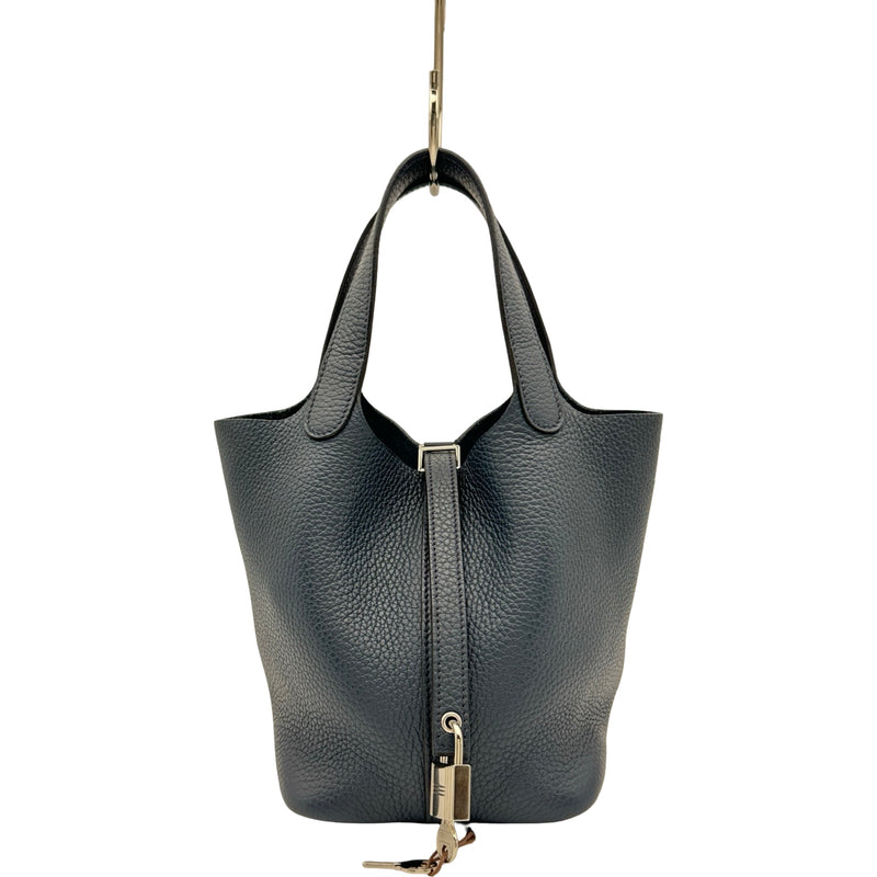 HERMES エルメス ピコタンロック PM キュイーブル シルバー金具 U刻印 エルメス HERMES ピコタンロック PM B刻印 ブルードプリュス シルバー