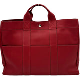 エルメス HERMES フールトゥMM □G刻印 ルージュヴィフ シルバー金具 トゴ レディース トートバッグ
